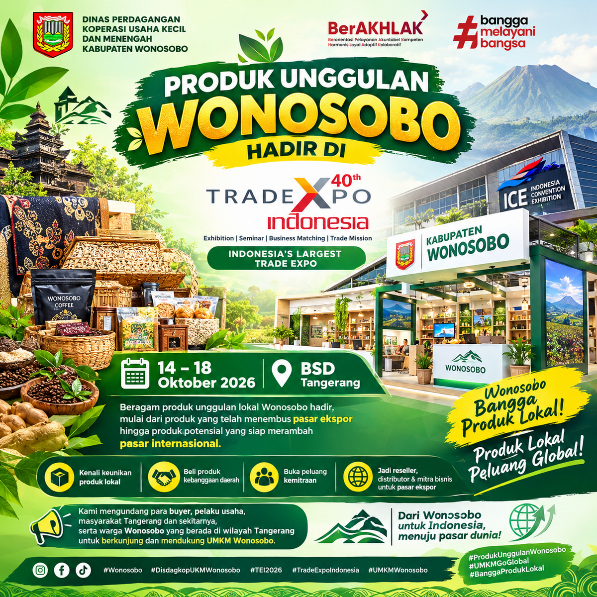 PRODUK UNGGULAN WONOSOBO HADIR DI TRADE EXPO INDONESIA (TEI) 2026! 