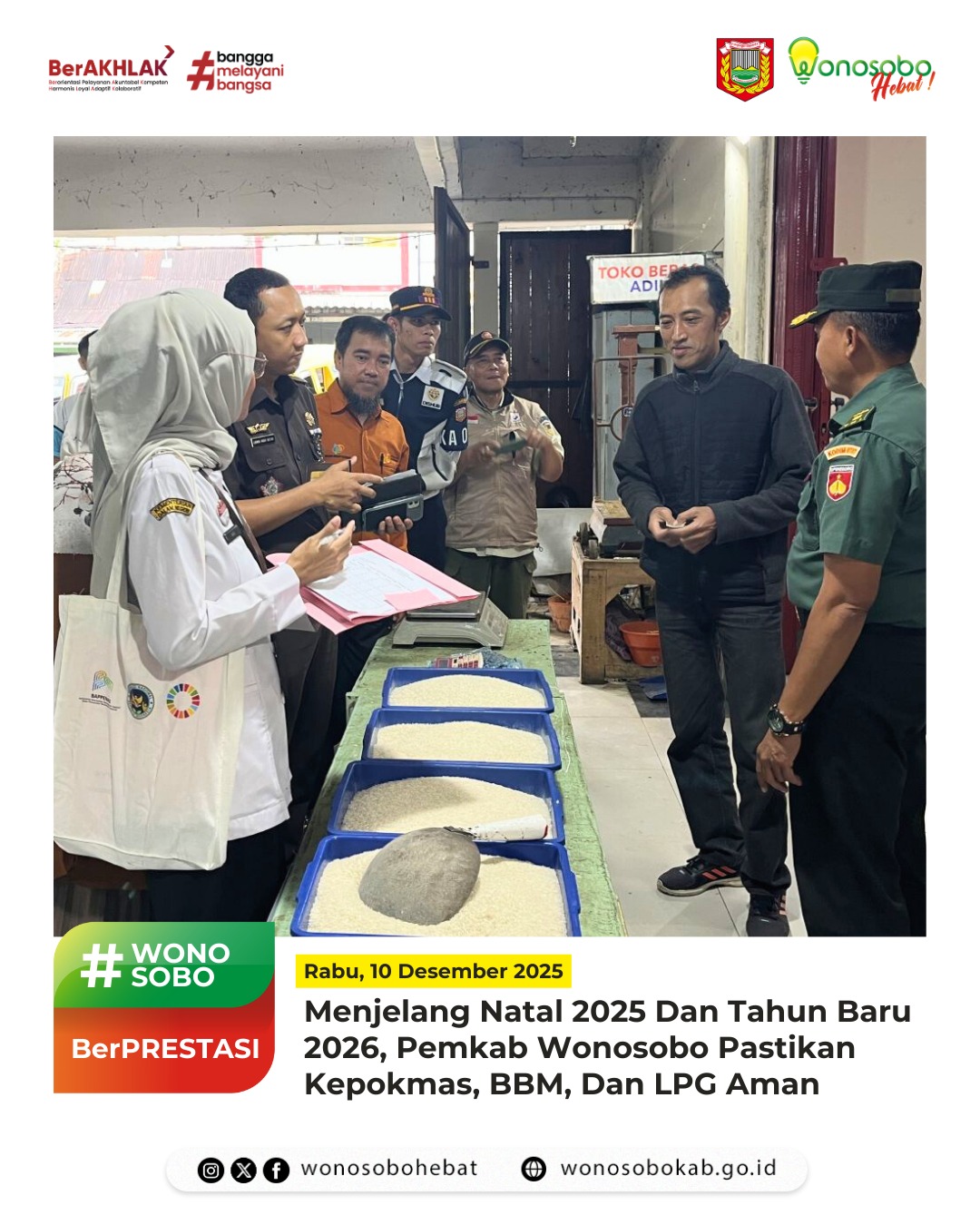 Jelang Nataru, TPID Wonosobo Lakukan Monitoring Kepokmas dan BBM/LPG